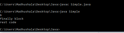 Finally block in Java examples