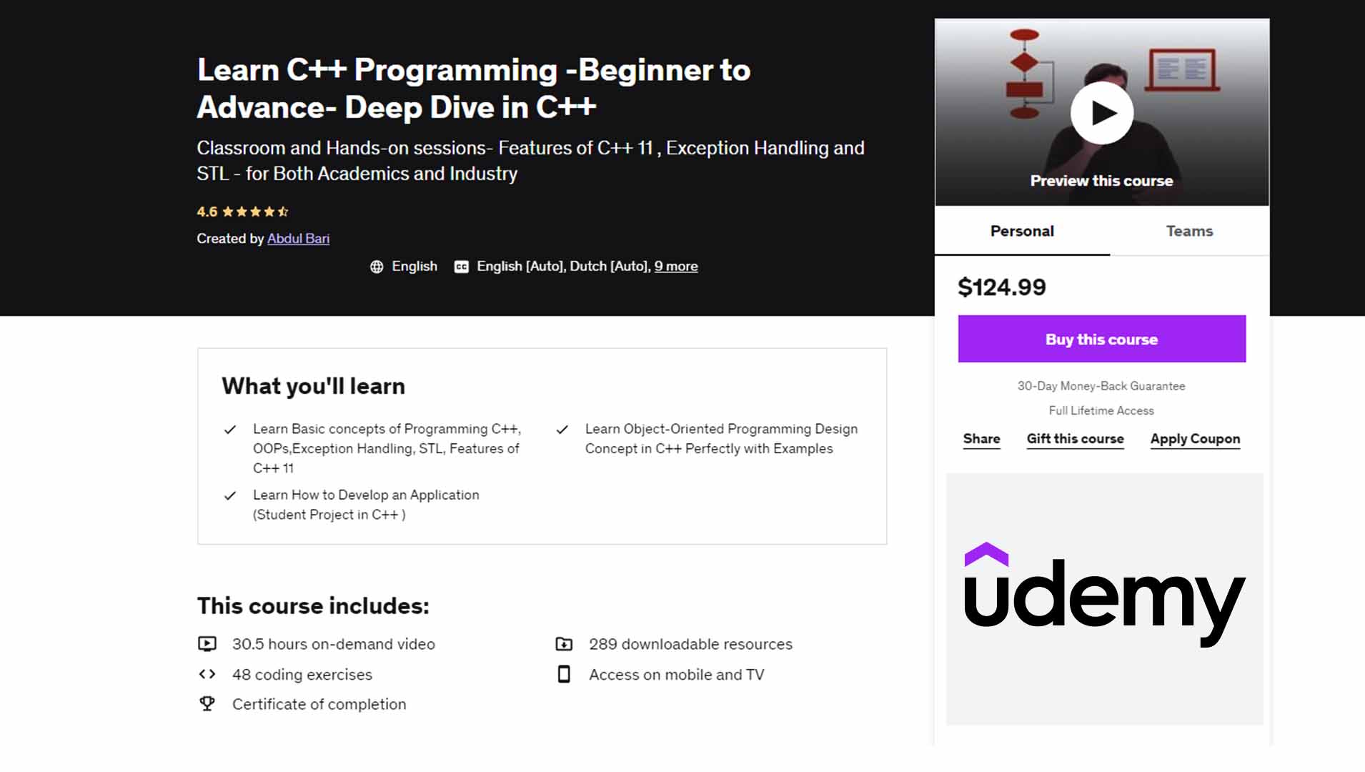 Learn C++ Programming – Beginner to Advance – Deep Dive in C++