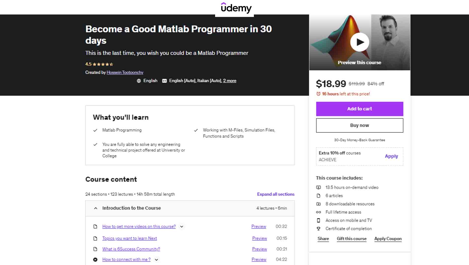 Become a Good Matlab Programmer in 30 days