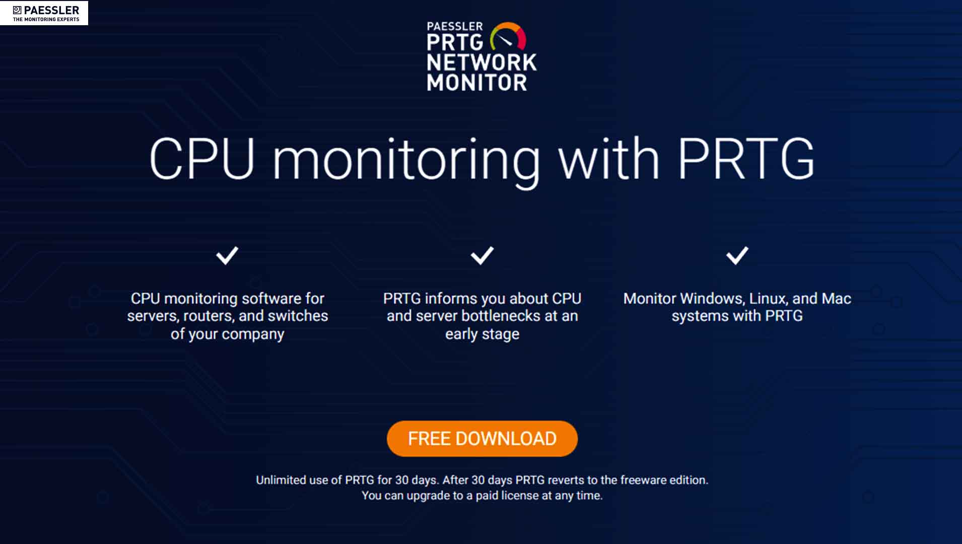 Paessler CPU Monitoring with prtg