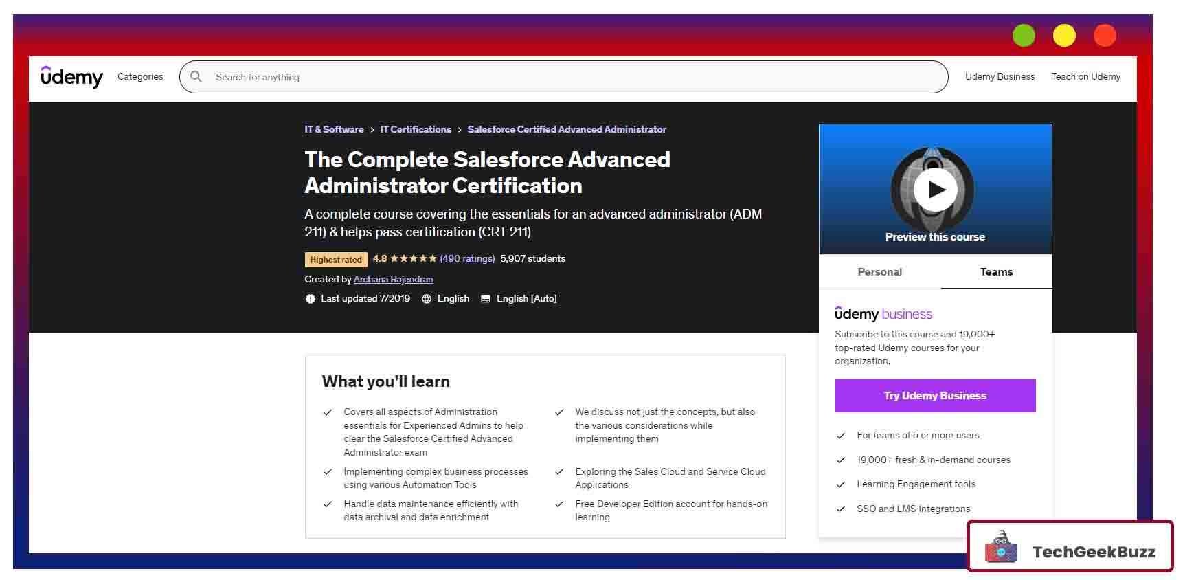  The Complete Salesforce Advanced Administrator Certification