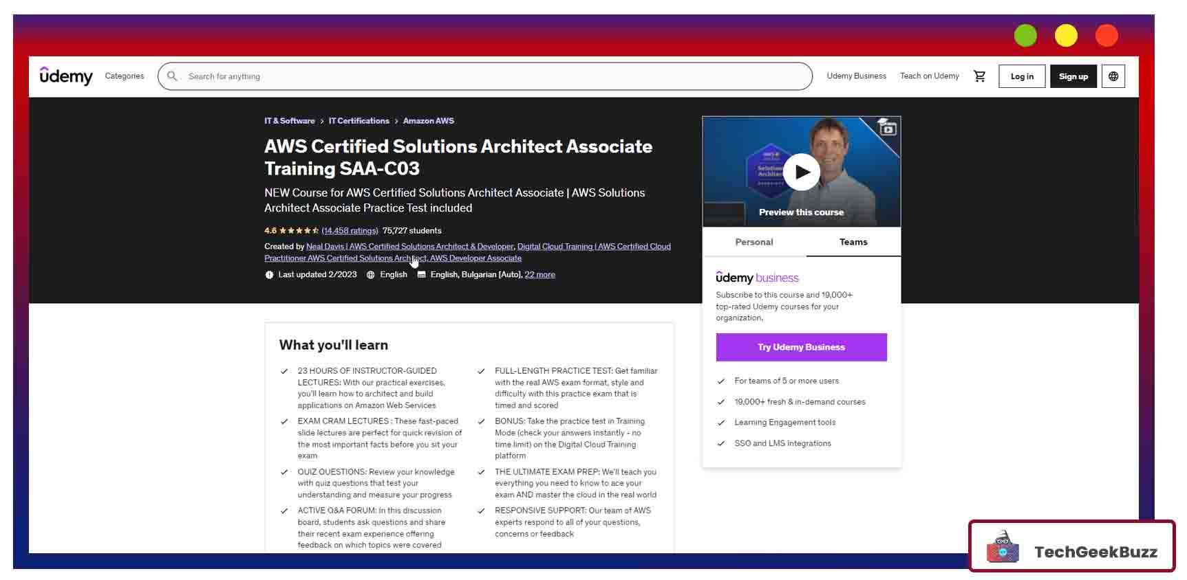 AWS Certified Solutions Architect Associate SAA-C02 [2022]